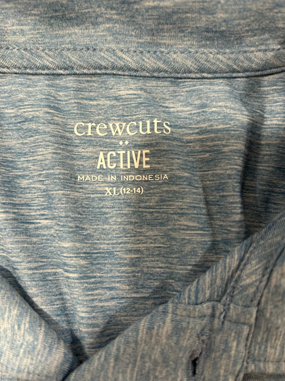 Crewcuts Active Light Heather Blue Polo
